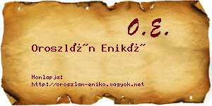Oroszlán Enikő névjegykártya